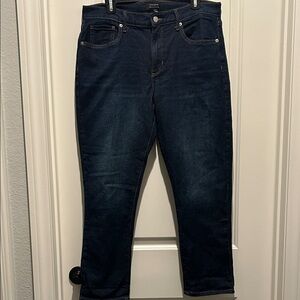 Banana Republic Women’s Girlfriend Midrise Deep Indigo Relaxed Jeans